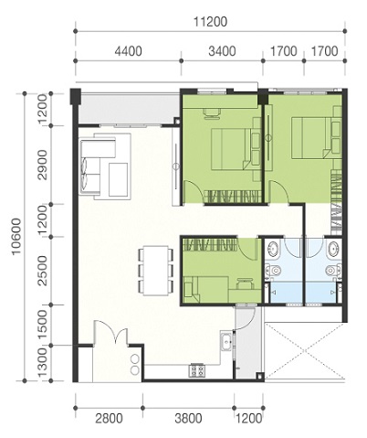 The Navens by WHH Land type C 1,175 sqft - 01110984066