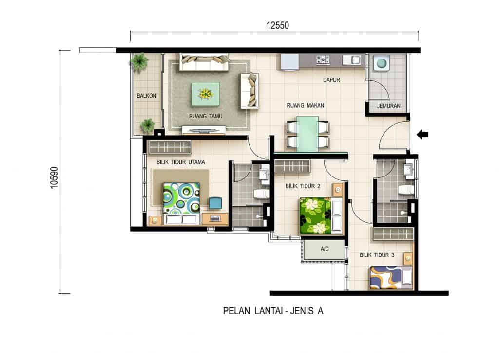 evoke residence layout - 01110984066 scott