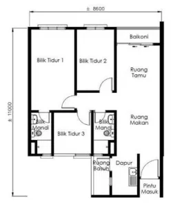 the-skyline-layout-C-900sf-3-bedrooms