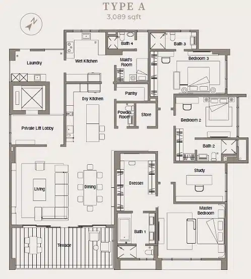 the-anton-layout-A-3089-sqft-32-bedroom-41-bathroom